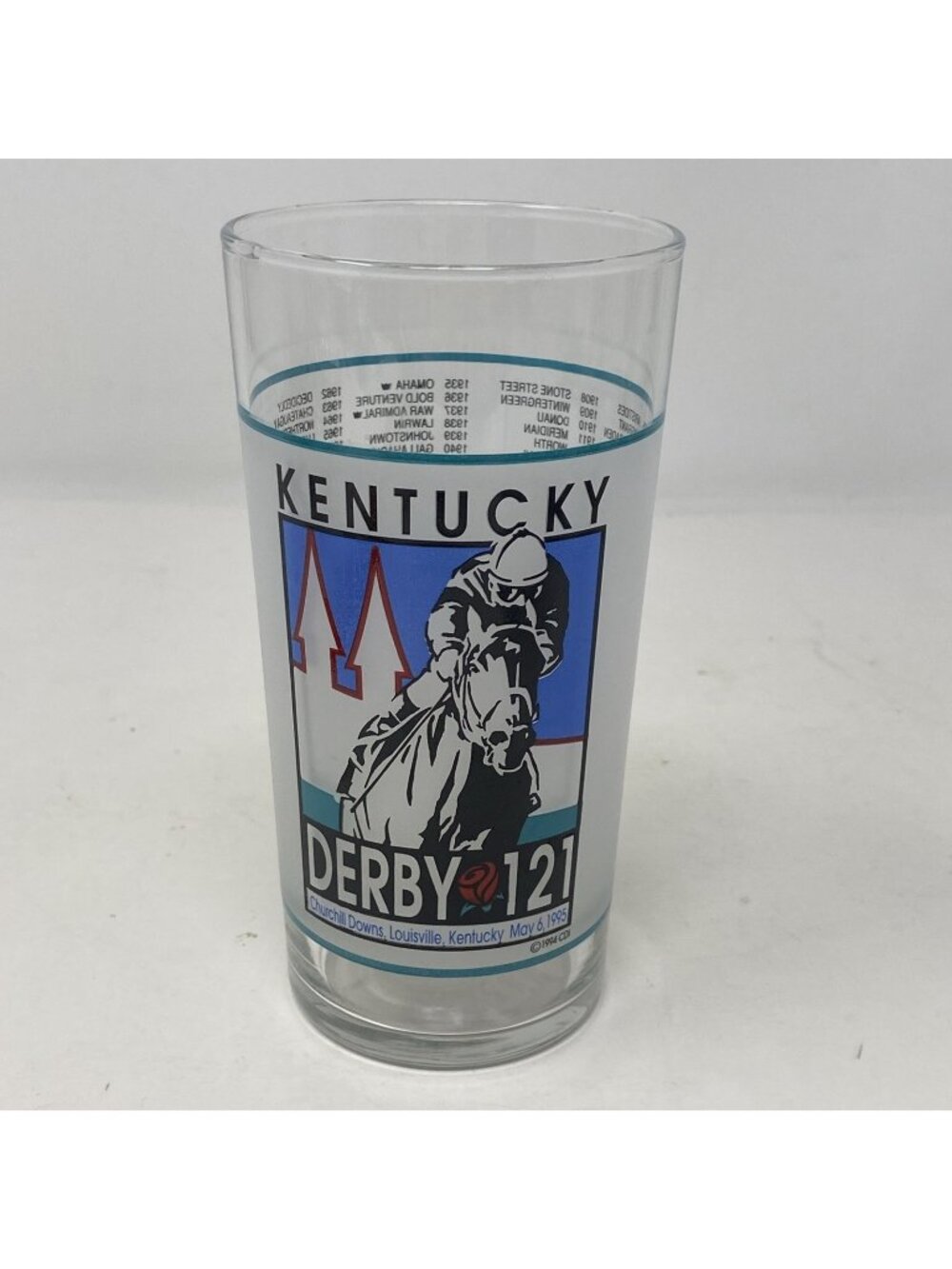 1993 Kentucky Derby 121 Official Mint Julep Frosted Glass Churchill Downs Libbey